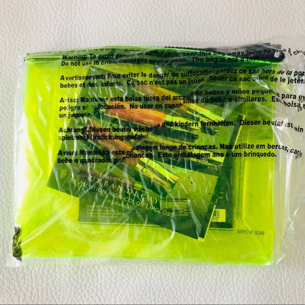 Urban Decay Mascara & Lipgloss in Green UD Pouch